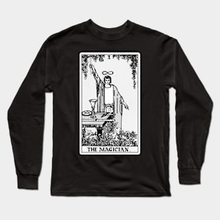 I. The Magician Tarot Card | Black and white Long Sleeve T-Shirt